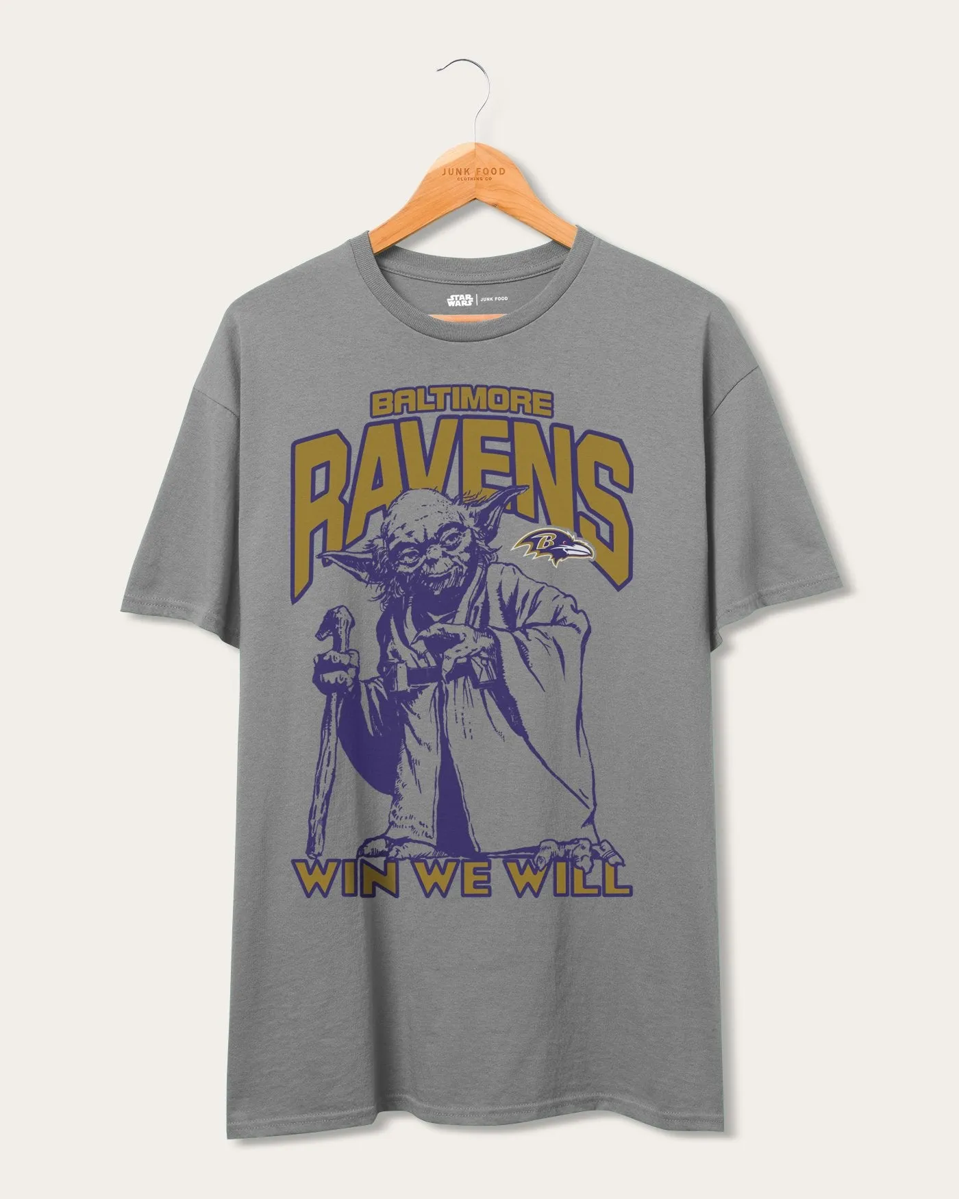 Ravens Star Wars™ Yoda™ Win We Will Tee sold by Junk Food Clothing
