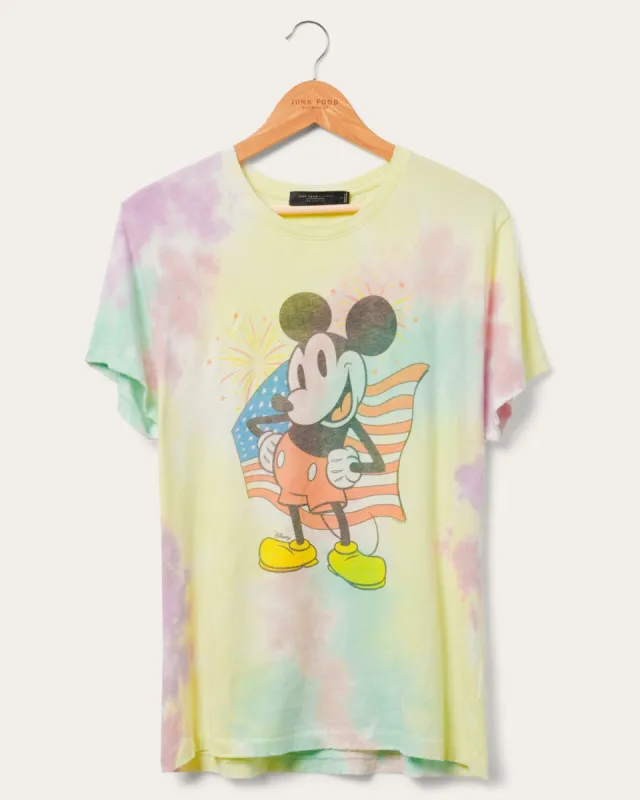 Women's Fireworks Mickey Vintage Tee sold by Junk Food Clothing