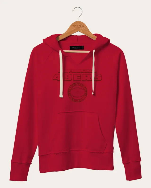 Women's NFL San Francisco 49ers Raw Edge Hoodie sold by Junk Food Clothing