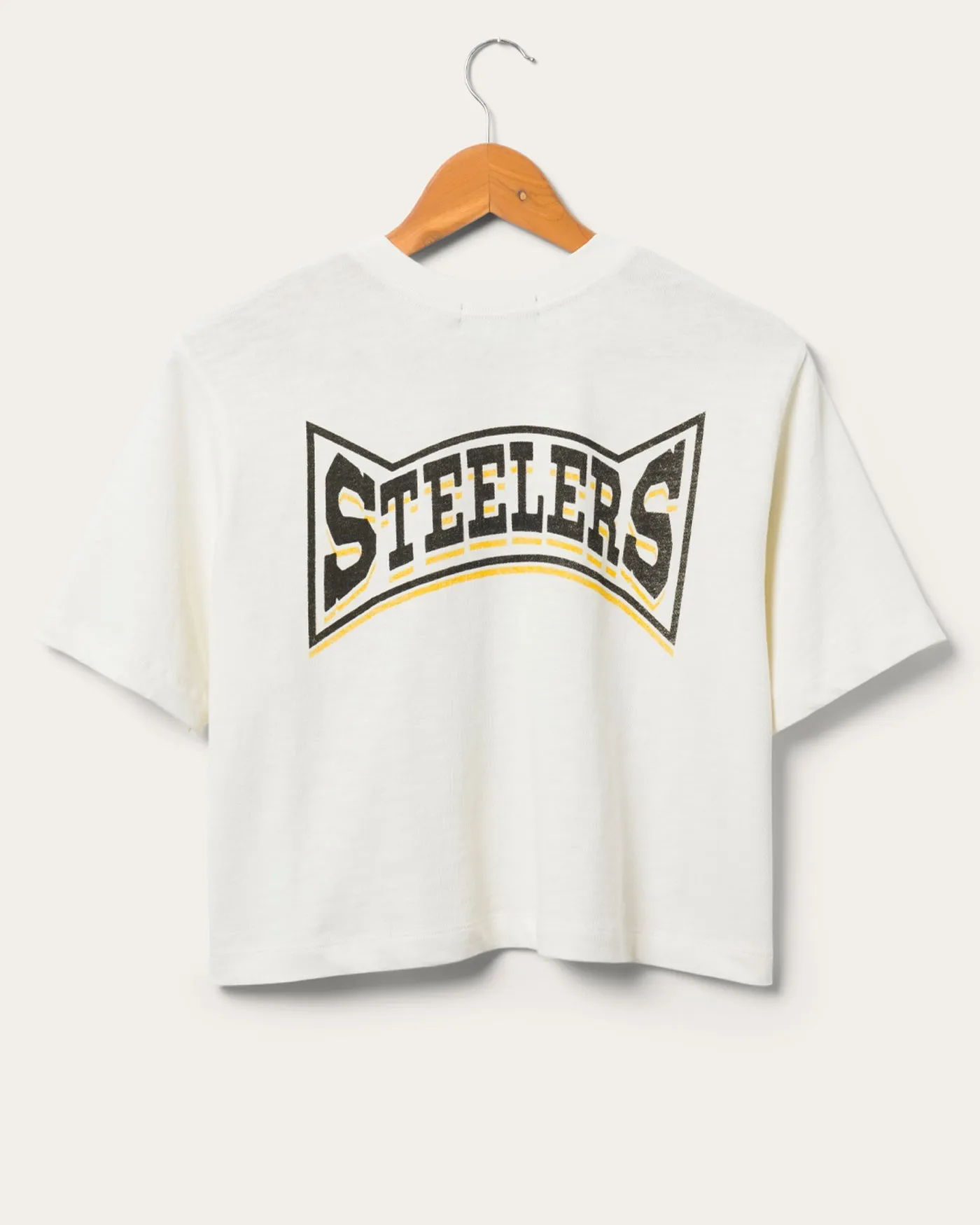 Women's Pittsburgh Steelers Mock Neck Crop Tee sold by Junk Food Clothing product image thumbnail 5