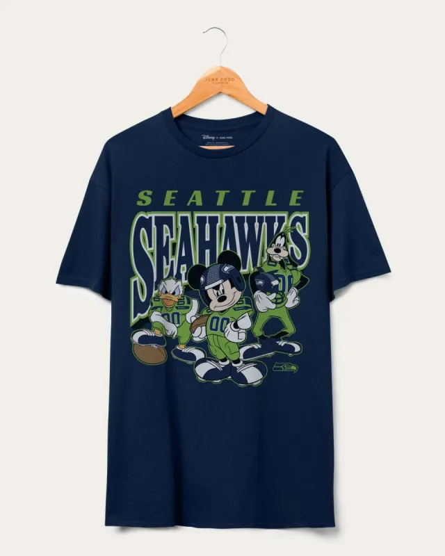Seahawks Disney Huddle Up Tee sold by Junk Food Clothing