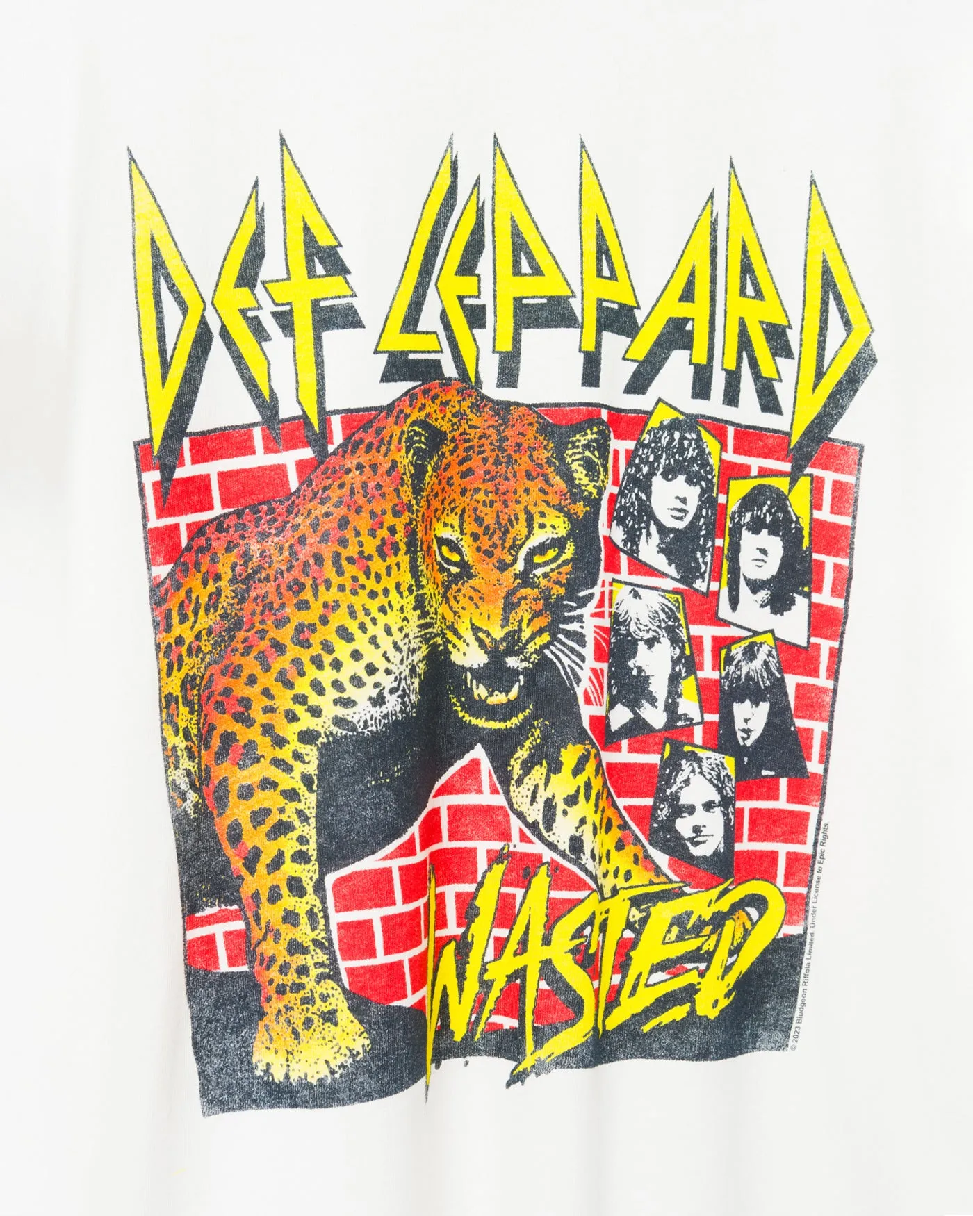 Def Leppard Wasted Vintage Tee sold by Junk Food Clothing product image thumbnail 5
