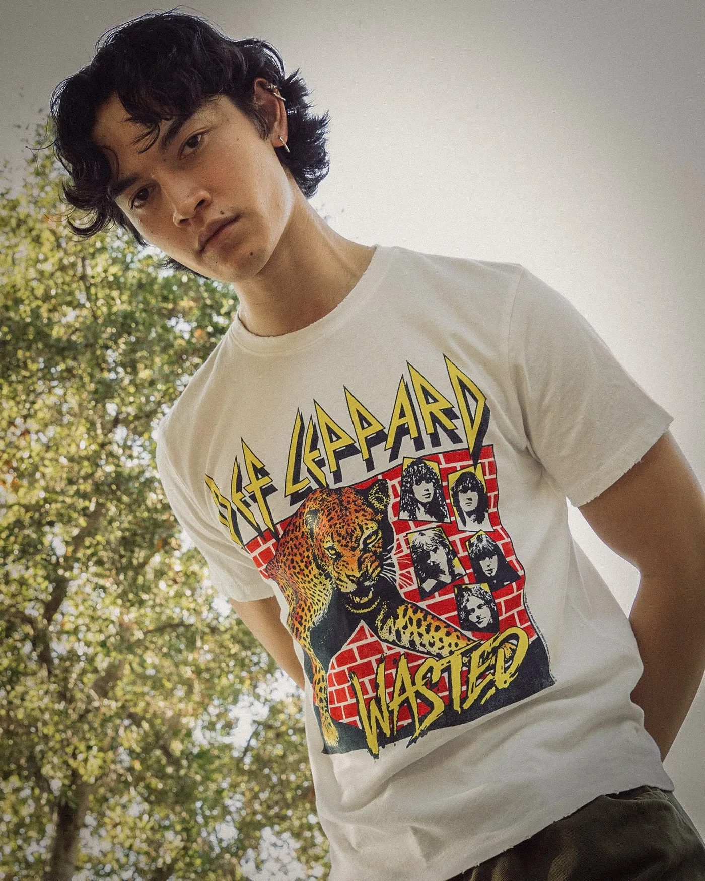 Def Leppard Wasted Vintage Tee sold by Junk Food Clothing product image thumbnail 2