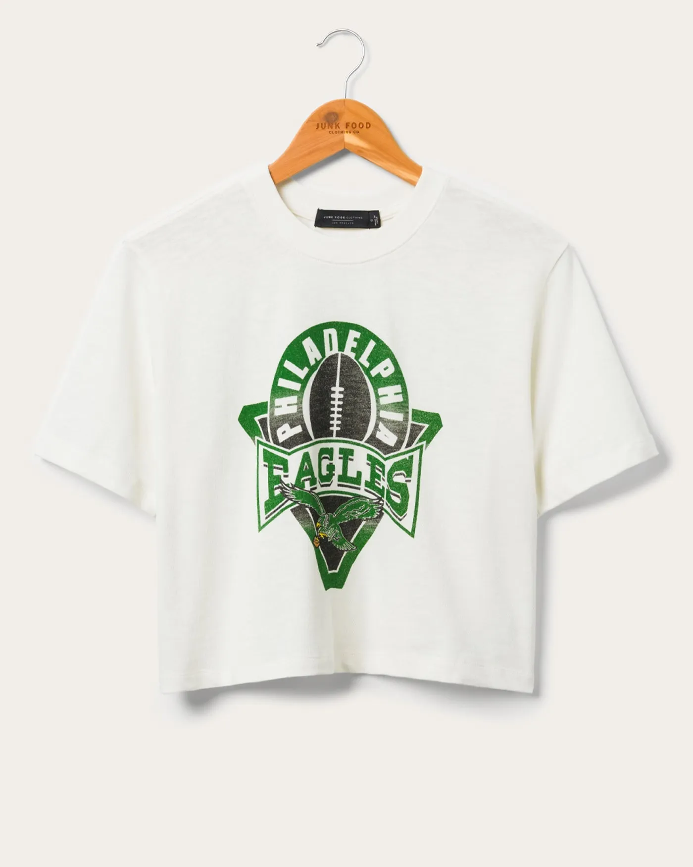 Women's Philadelphia Eagles Mock Neck Crop Tee sold by Junk Food Clothing