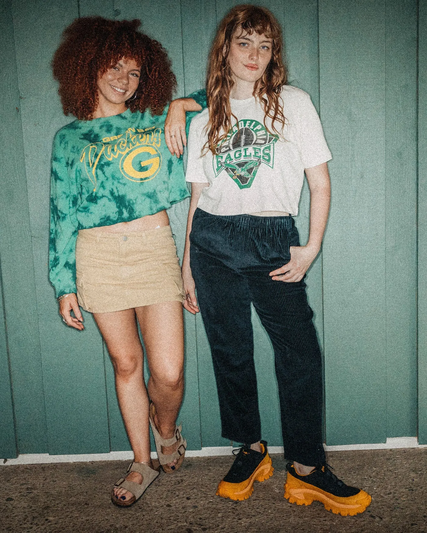 Women's Philadelphia Eagles Mock Neck Crop Tee sold by Junk Food Clothing product image thumbnail 2