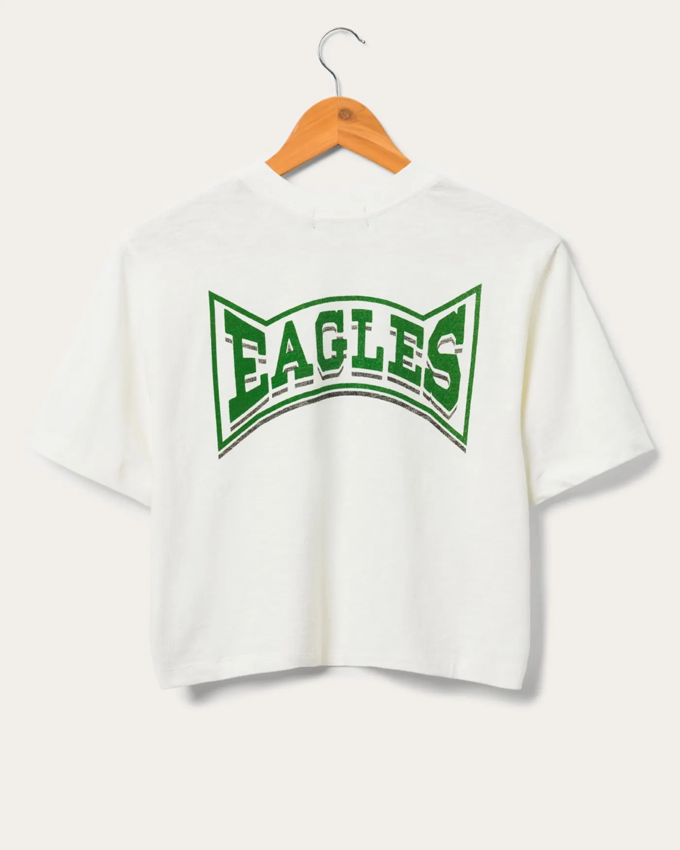 Women's Philadelphia Eagles Mock Neck Crop Tee sold by Junk Food Clothing product image thumbnail 3