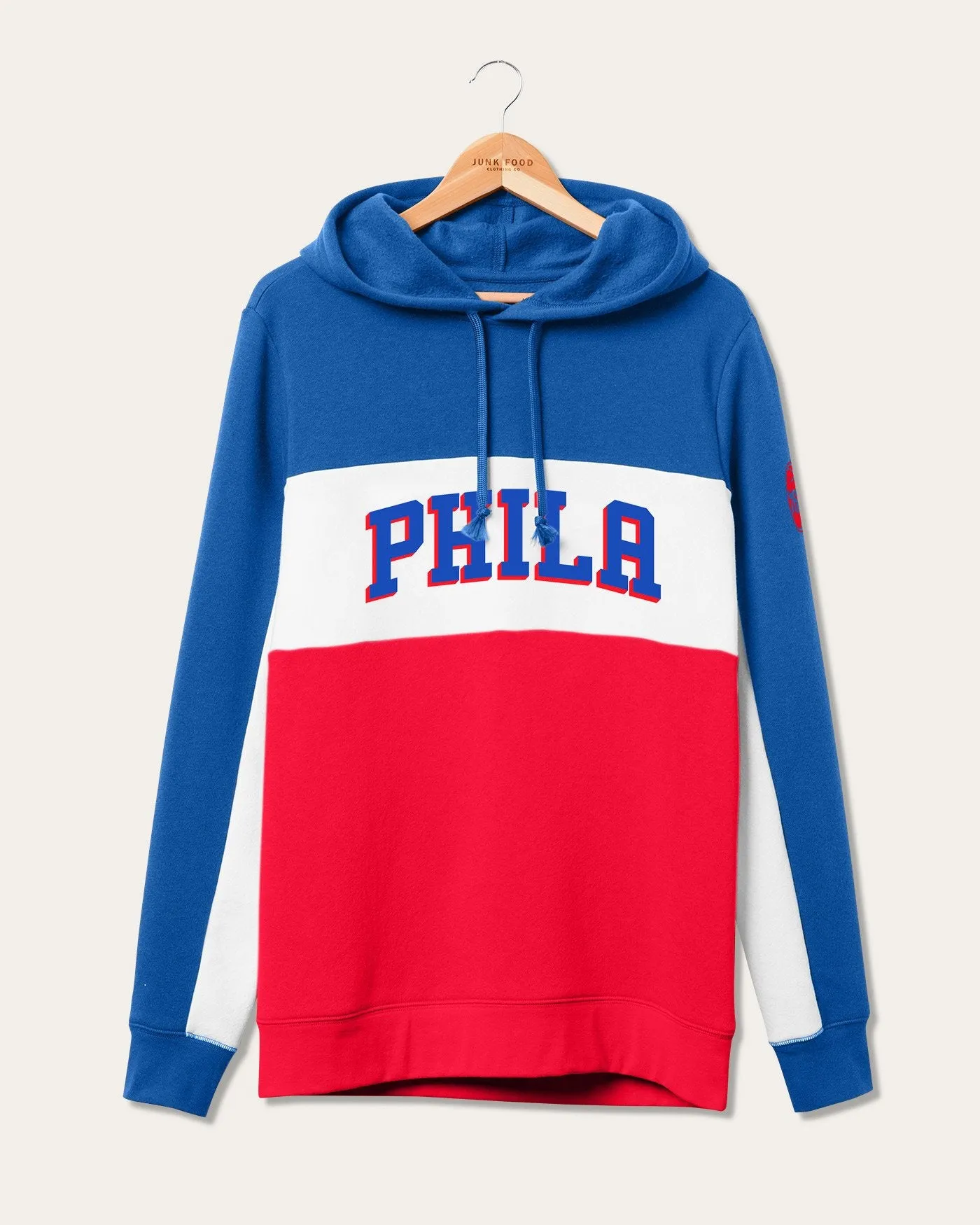 NBA Philadelphia 76ers Colorblock Hoodie sold by Junk Food Clothing