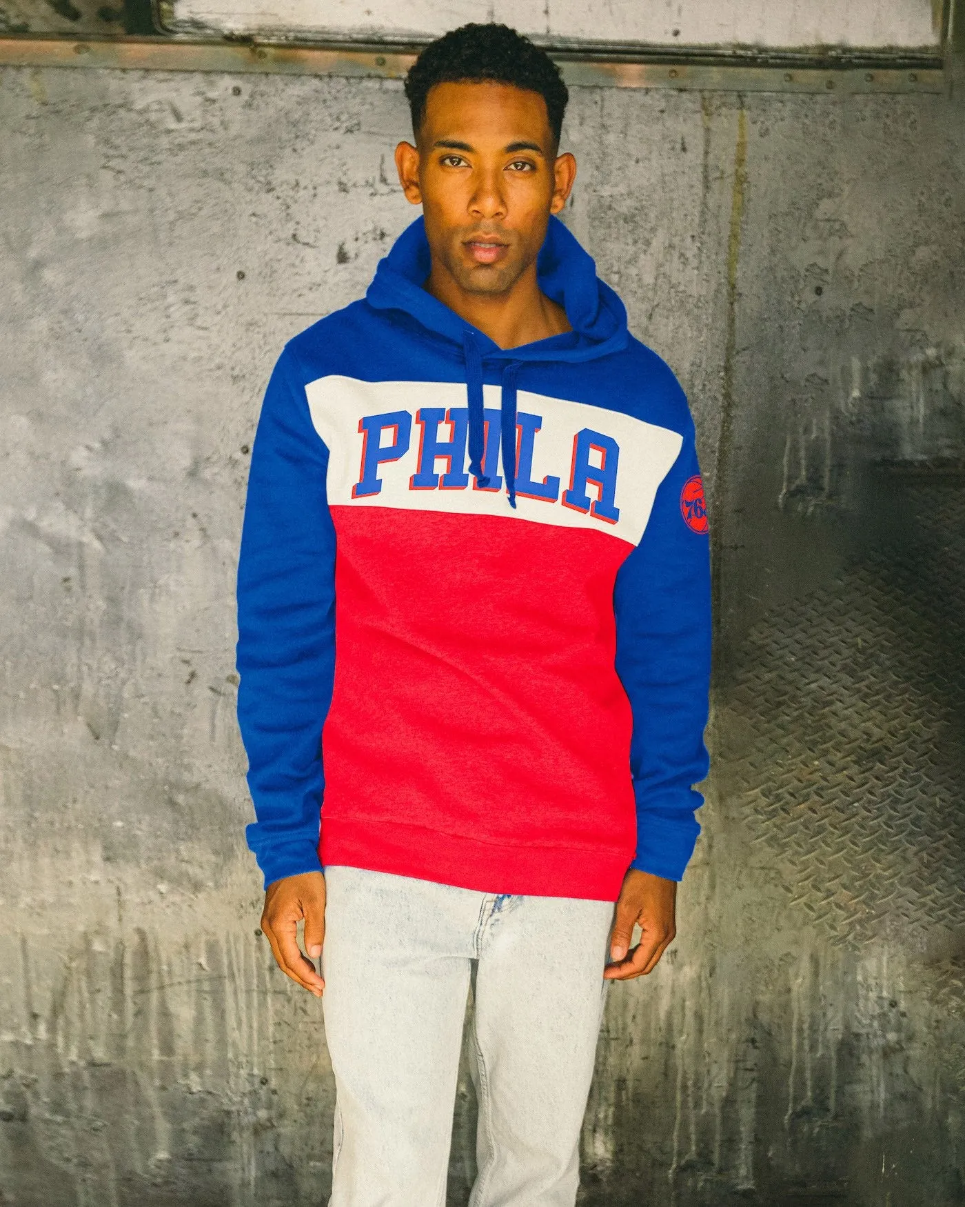 NBA Philadelphia 76ers Colorblock Hoodie sold by Junk Food Clothing product image thumbnail 2