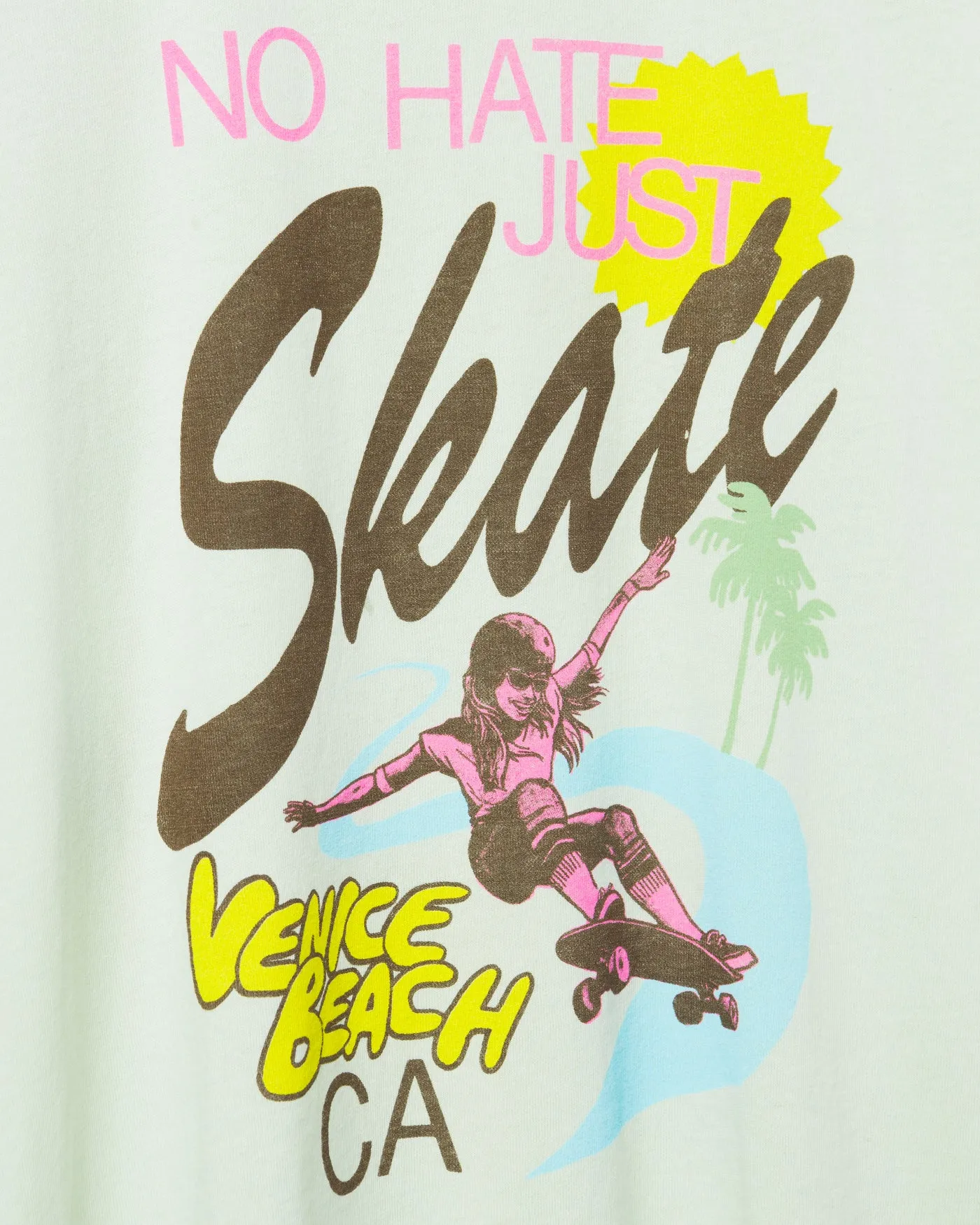 Women's No Hate Just Skate Vintage Tee sold by Junk Food Clothing product image thumbnail 4