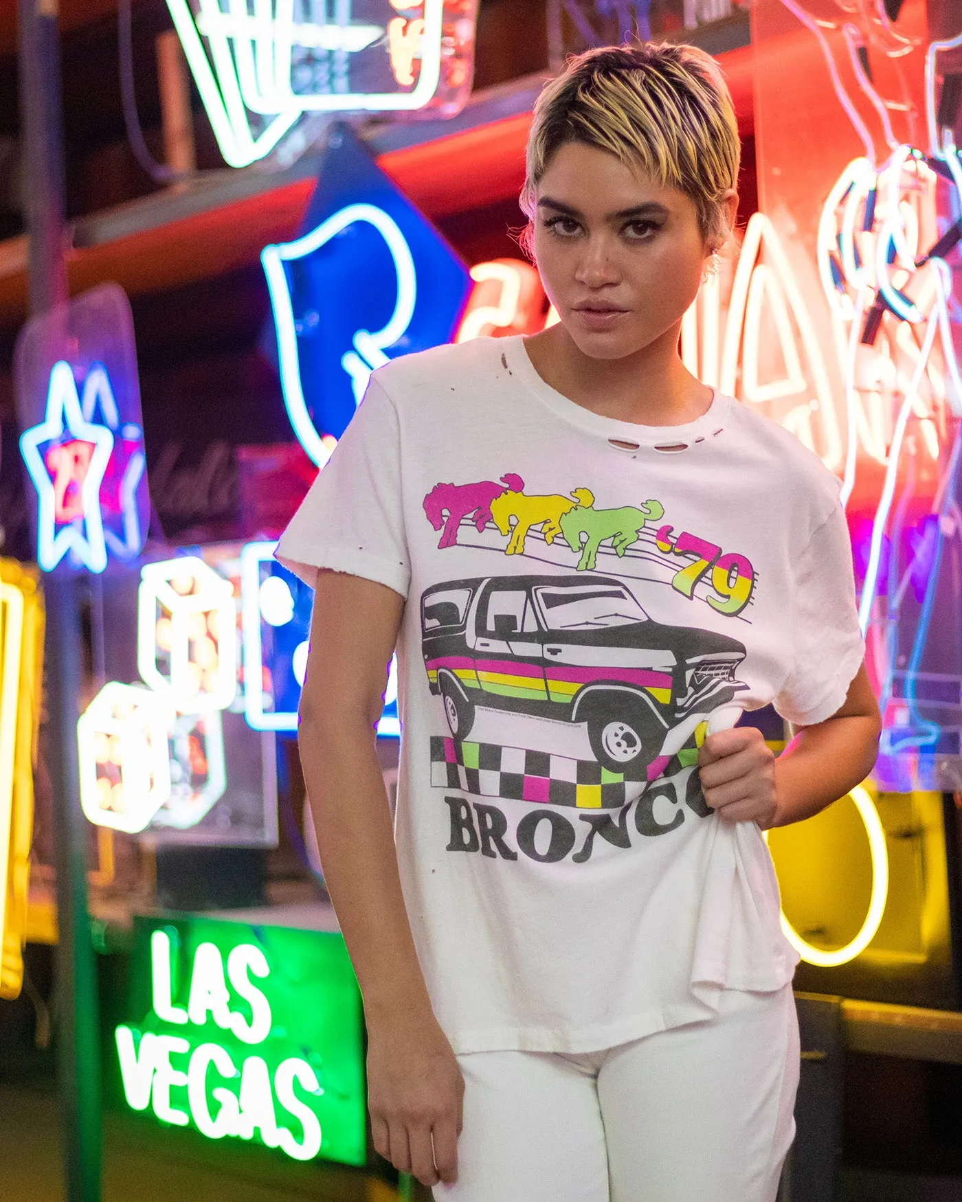 Women's Ford Bronco '79 Vintage Destroy Tee sold by Junk Food Clothing product image thumbnail 2