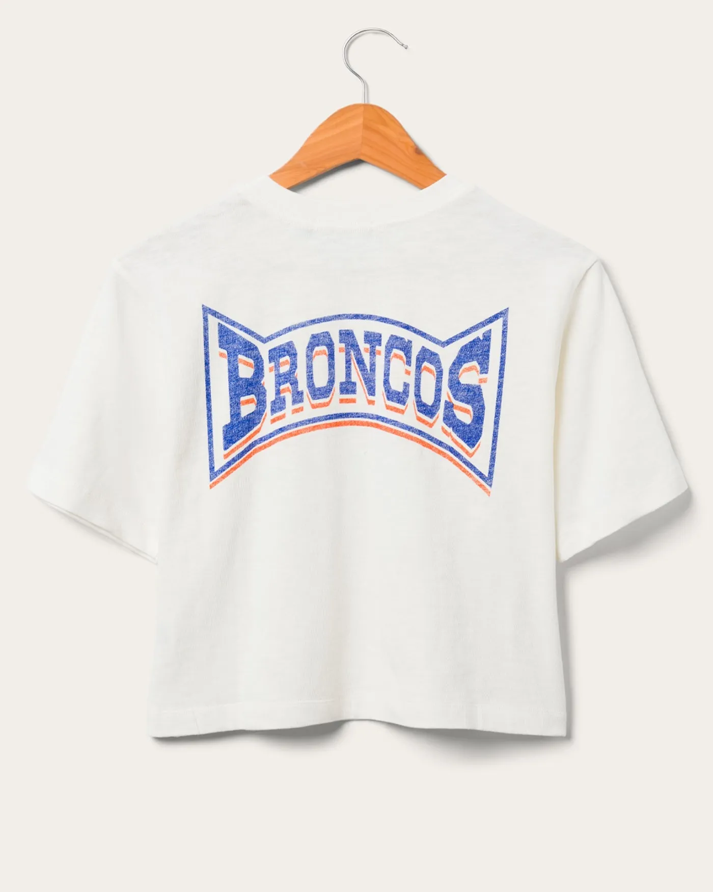 Women's Denver Broncos Mock Neck Crop Tee sold by Junk Food Clothing product image thumbnail 3
