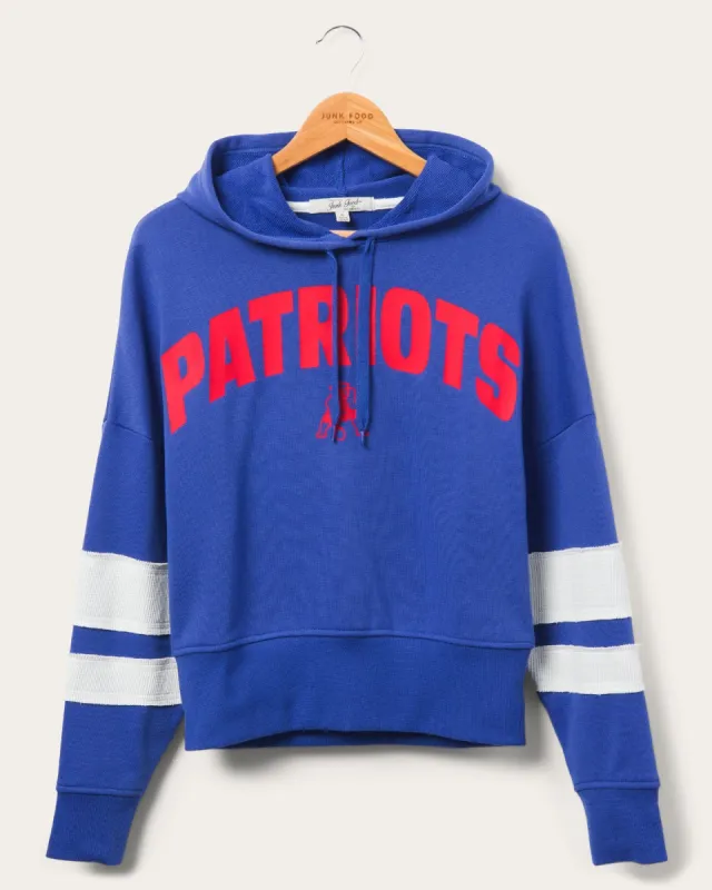 Women's NFL New England Patriots Sideline Striped Fleece sold by Junk Food Clothing