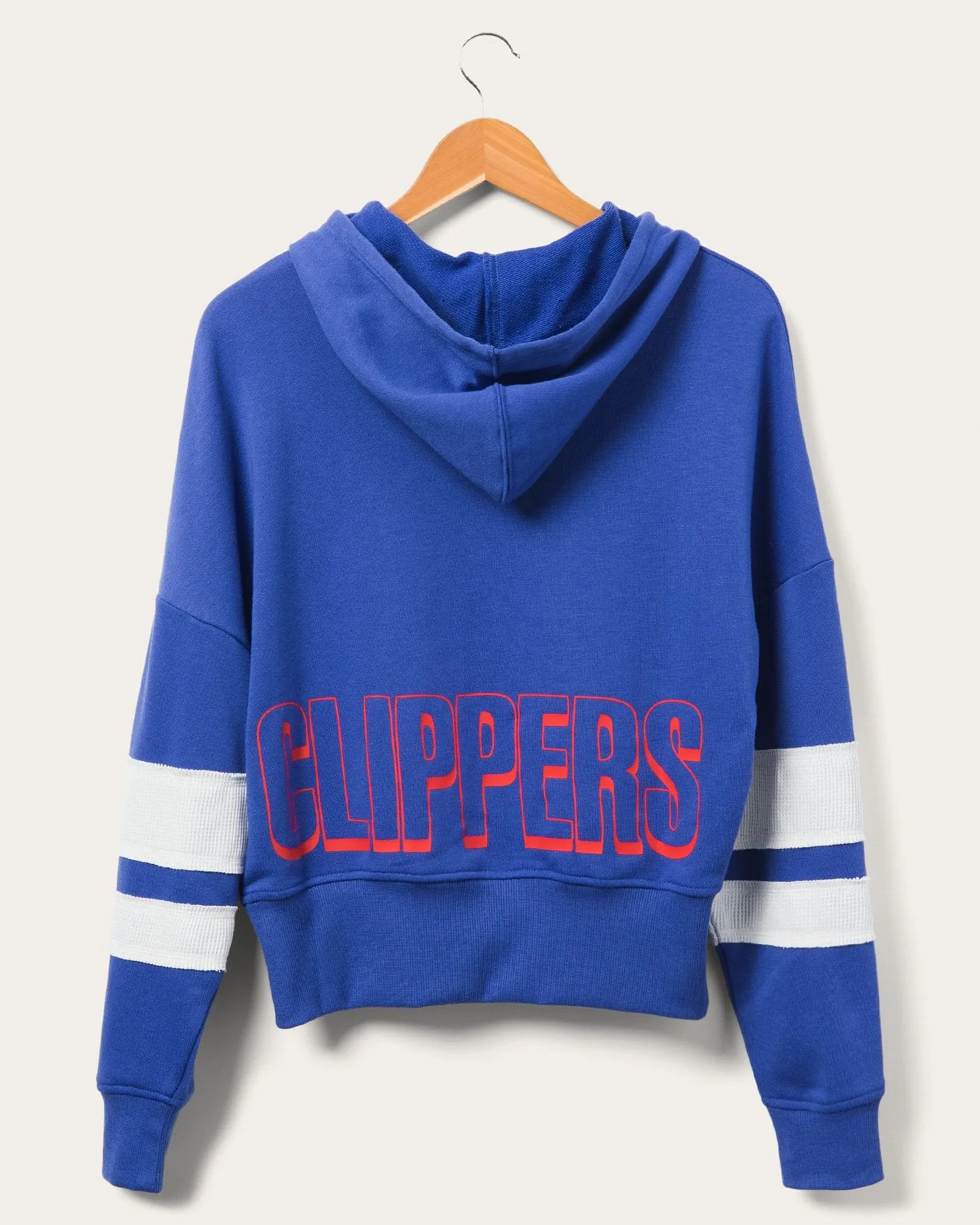 Women's Clippers Overtime Striped Fleece Hoodie sold by Junk Food Clothing product image thumbnail 2