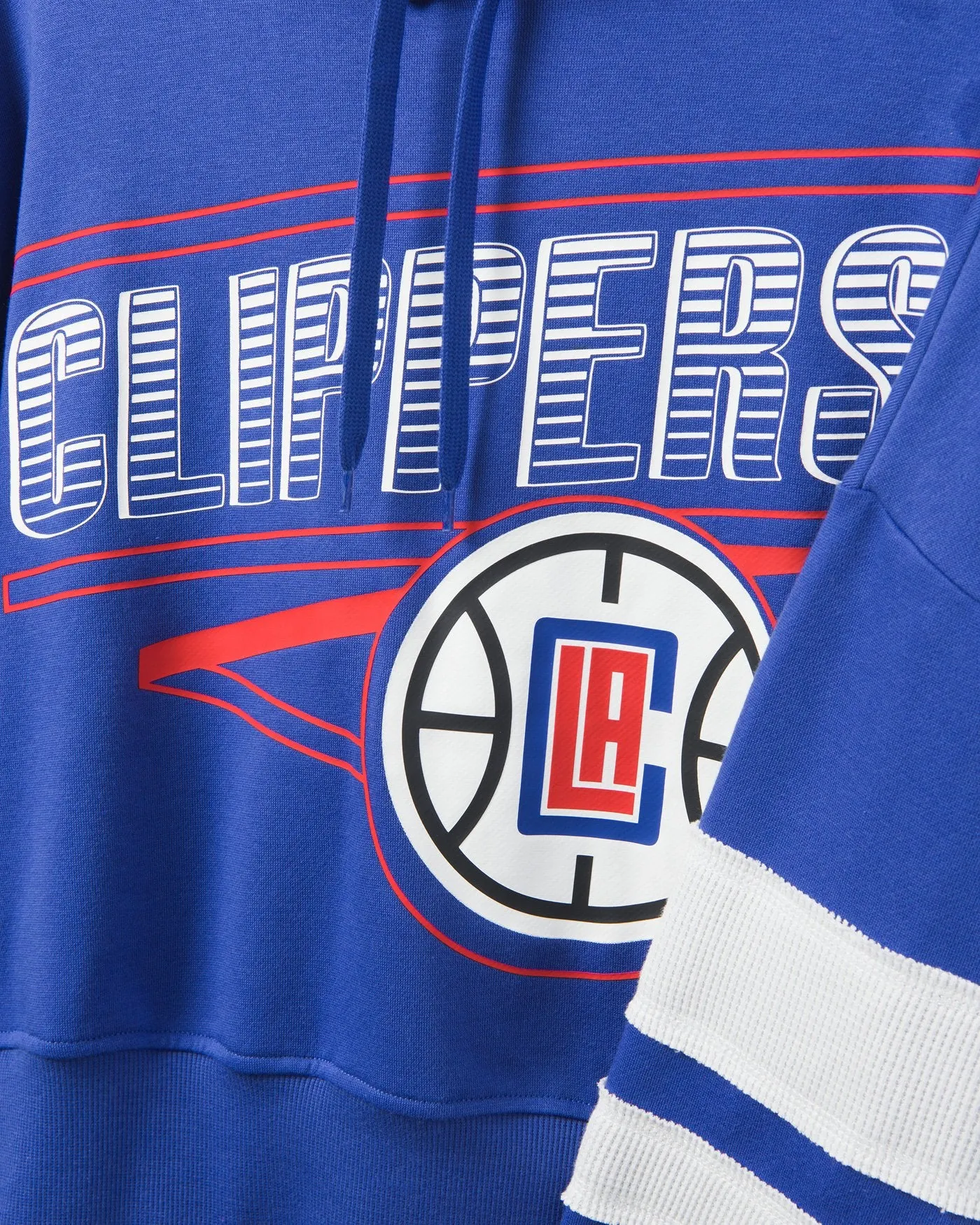 Women's Clippers Overtime Striped Fleece Hoodie sold by Junk Food Clothing product image thumbnail 3