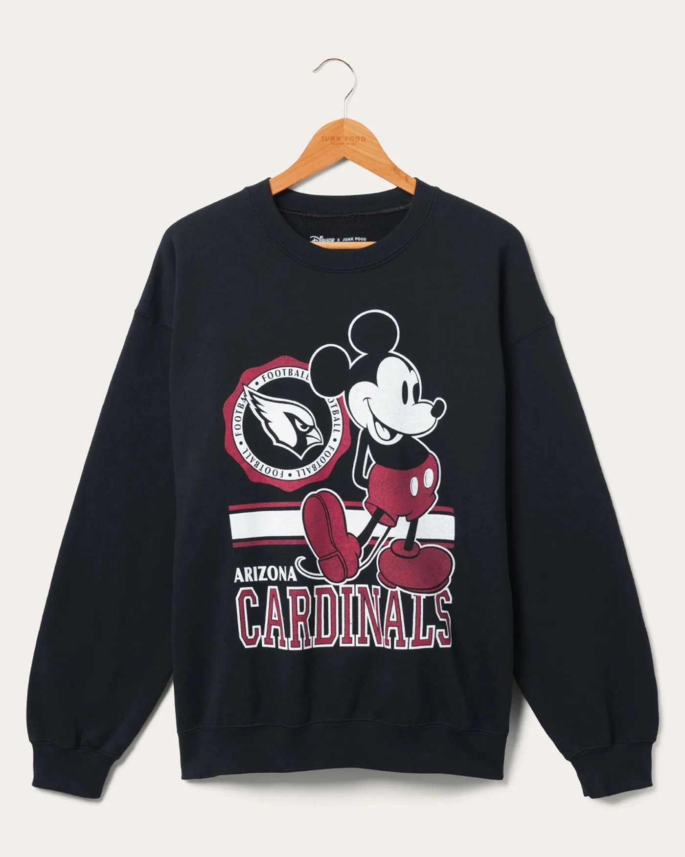 Arizona Cardinals Mickey Crew Fleece sold by Junk Food Clothing