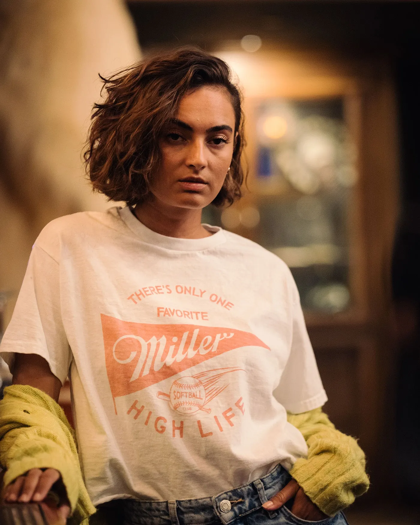 Women's Miller High Life Sportsman's Club Softball Flea Market Crop Tee sold by Junk Food Clothing product image thumbnail 2
