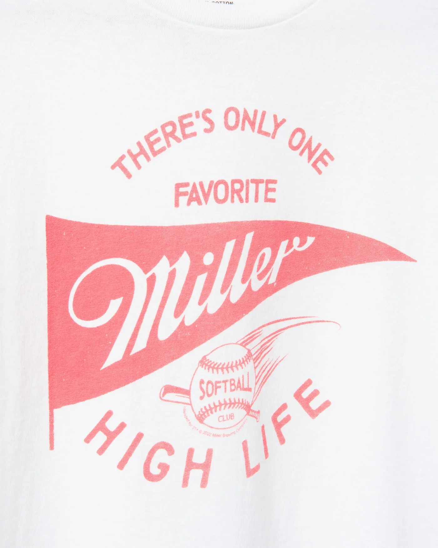 Women's Miller High Life Sportsman's Club Softball Flea Market Crop Tee sold by Junk Food Clothing product image thumbnail 4