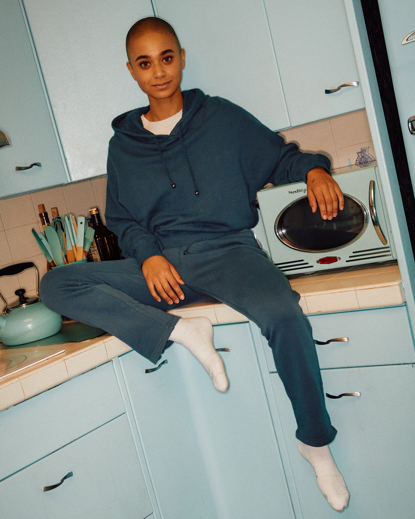 Women's French Terry Crop Hoodie sold by Junk Food Clothing product image thumbnail 3