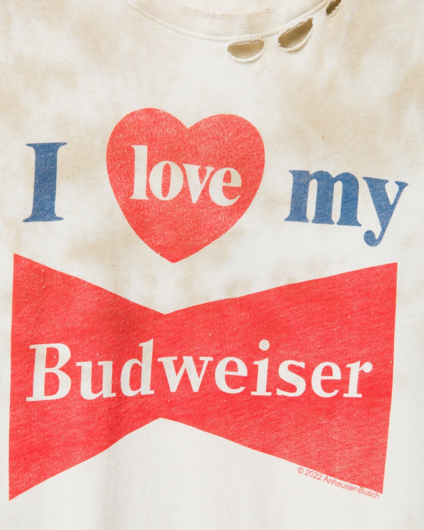 Women's I Love My Budweiser Vintage Destroy Tee sold by Junk Food Clothing product image thumbnail 3