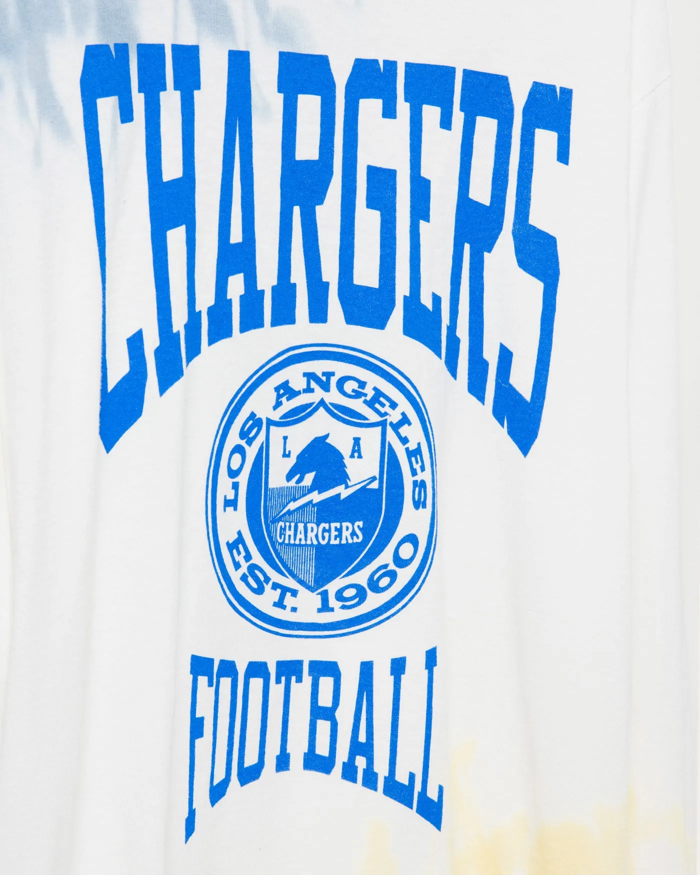 NFL Los Angeles Chargers Tie Dye Long Sleeve Flea Market Tee sold by Junk Food Clothing product image thumbnail 4