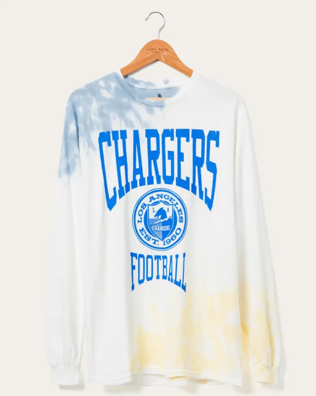 NFL Los Angeles Chargers Tie Dye Long Sleeve Flea Market Tee sold by Junk Food Clothing