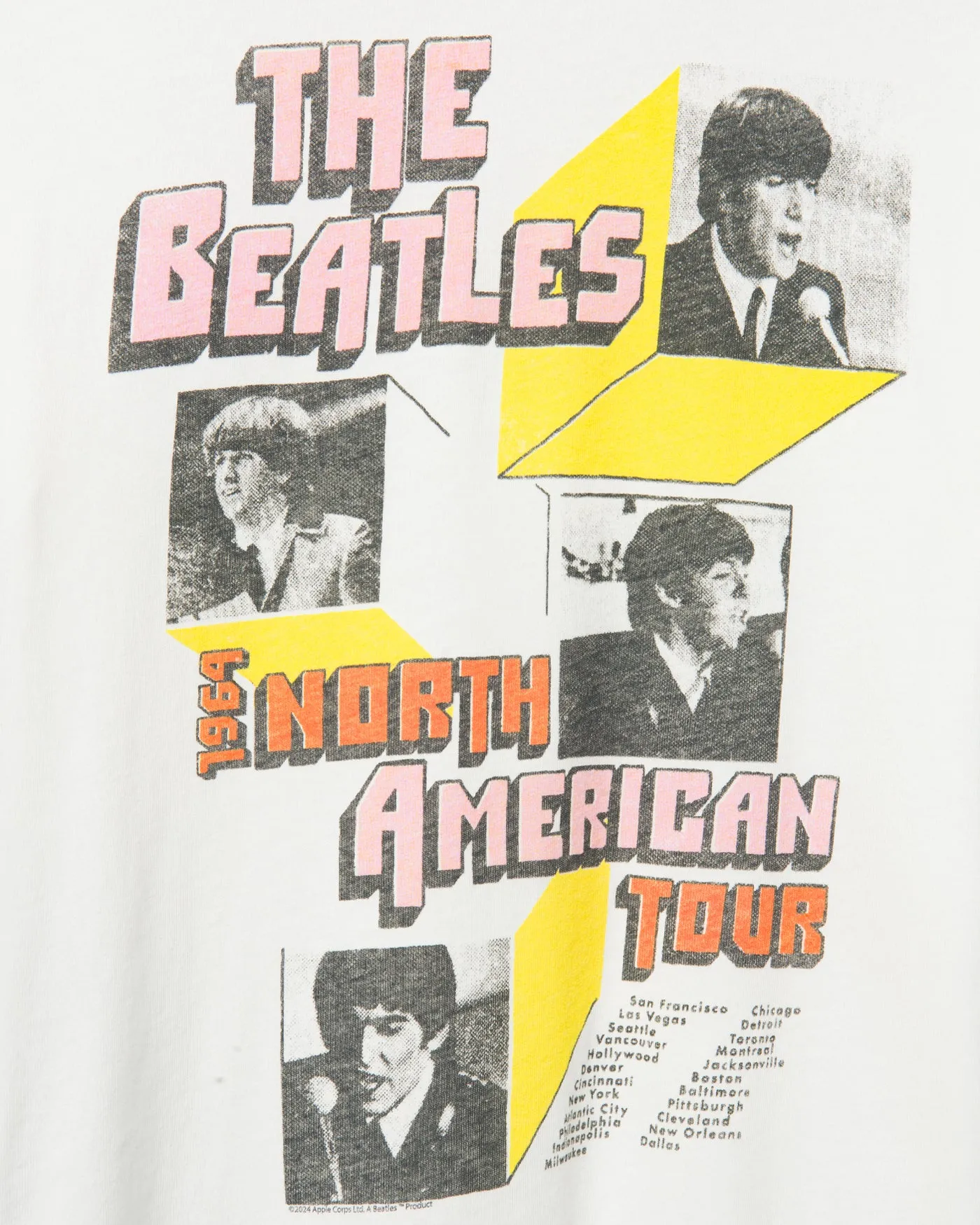 The Beatles North American Tour 3D Boxes Vintage Tee sold by Junk Food Clothing product image thumbnail 4