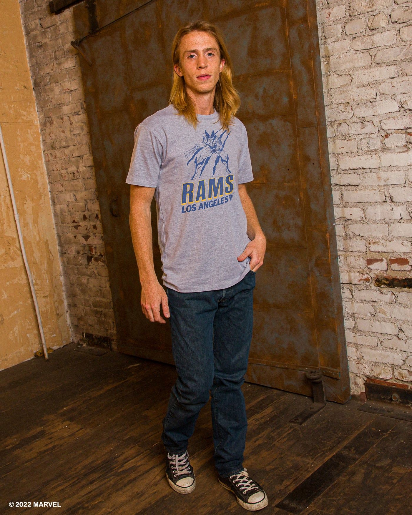 Rams Marvel Wolverine Slash Tee sold by Junk Food Clothing product image thumbnail 2