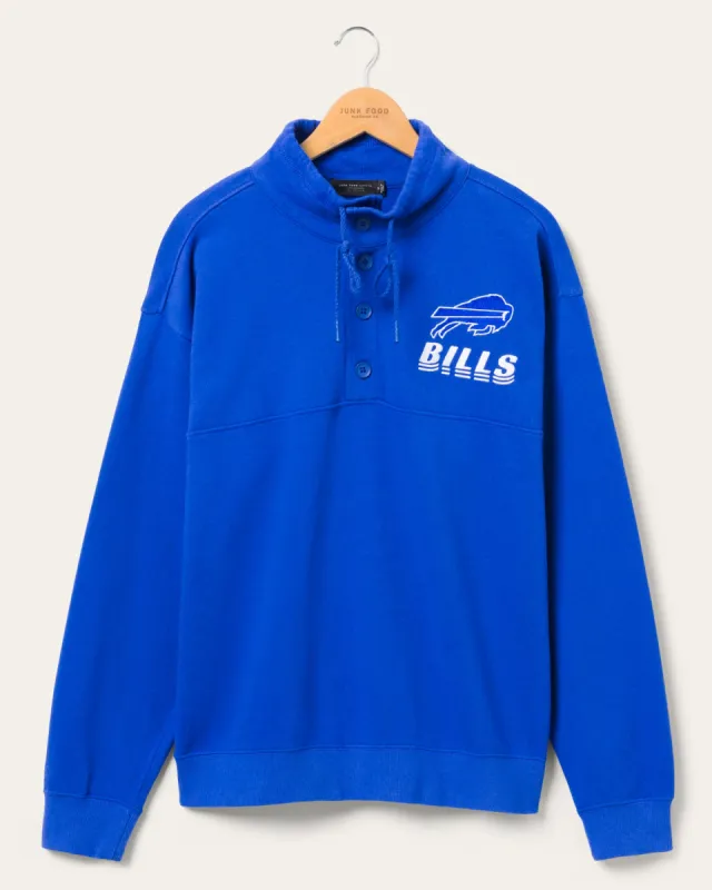 Buffalo Bills Mock 1/4 Button Up sold by Junk Food Clothing