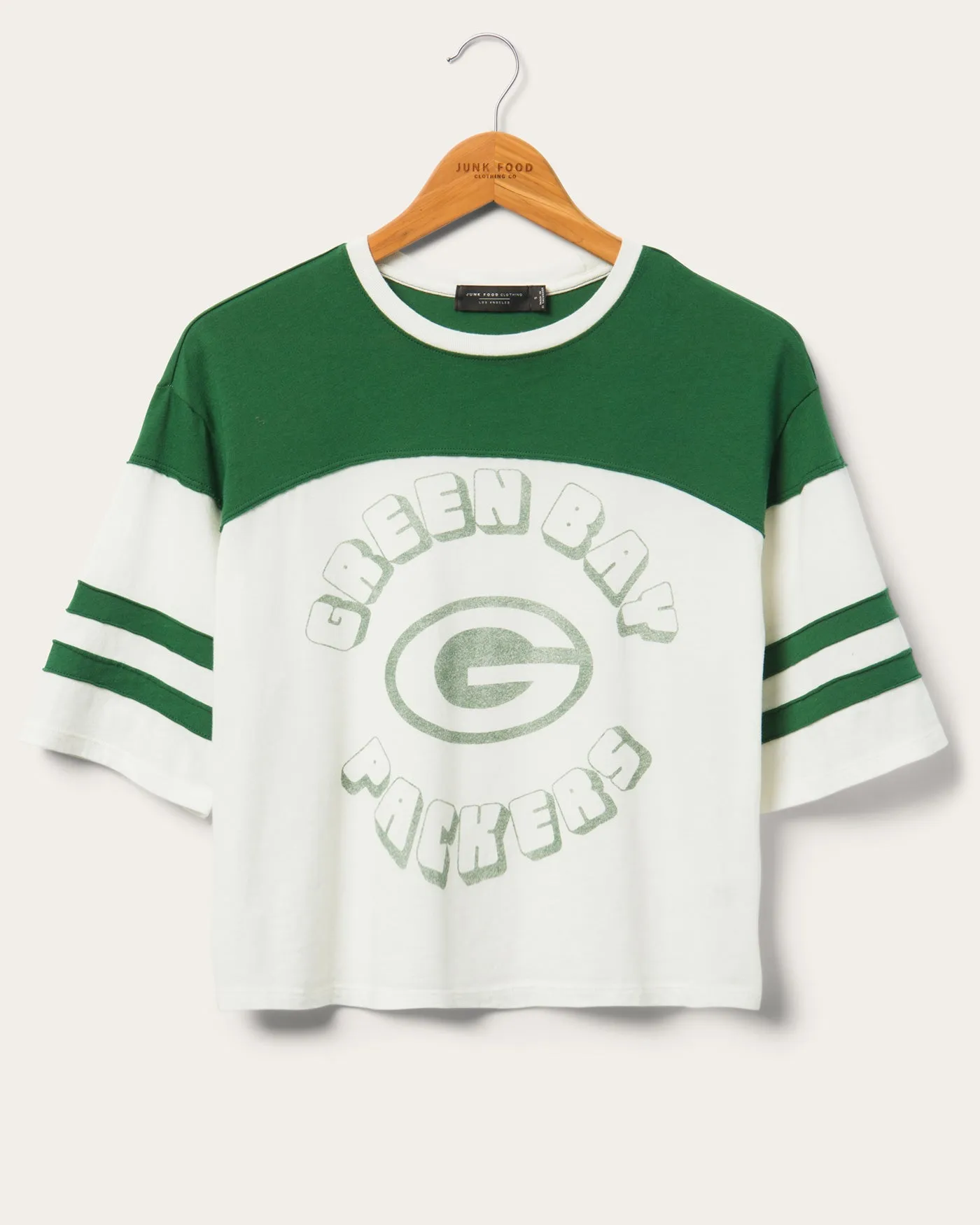 Womens Packers Hail Mary Tee sold by Junk Food Clothing