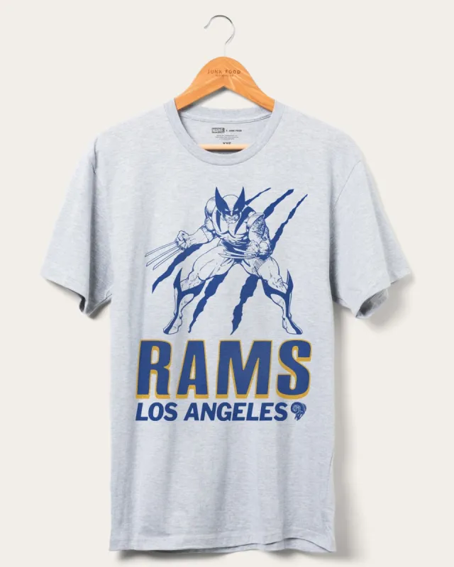 Rams Marvel Wolverine Slash Tee sold by Junk Food Clothing