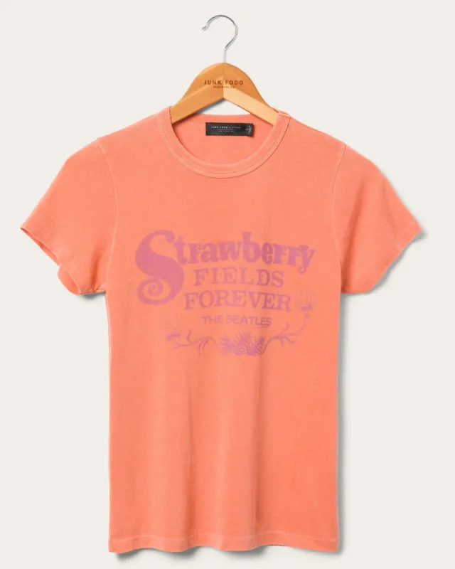 Women's The Beatles Strawberry Fields Original Tee sold by Junk Food Clothing