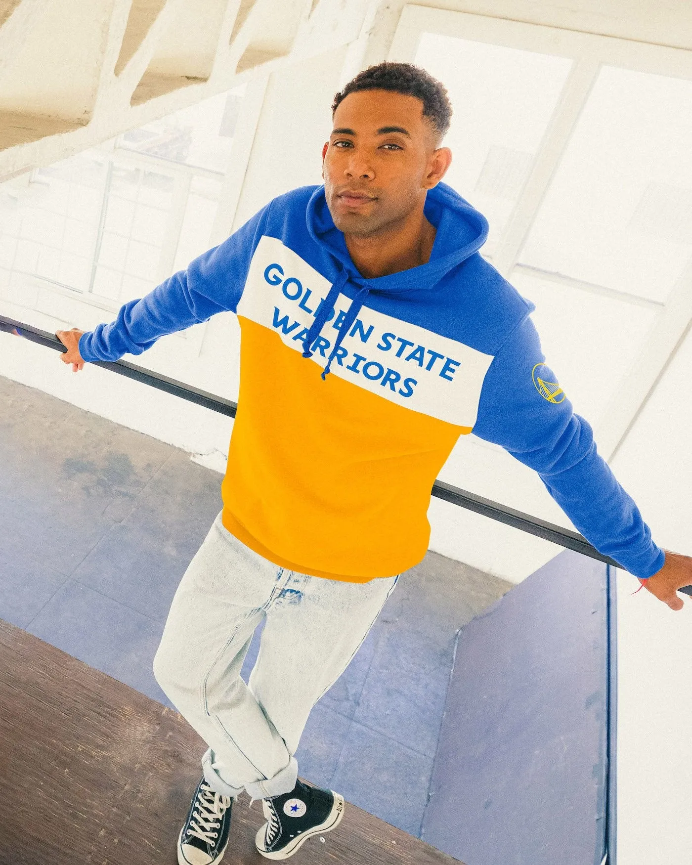 NBA Golden State Warriors Colorblock Hoodie sold by Junk Food Clothing product image thumbnail 2