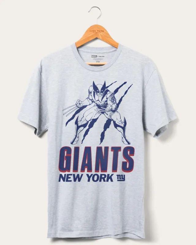 Giants Marvel Wolverine Slash Tee sold by Junk Food Clothing