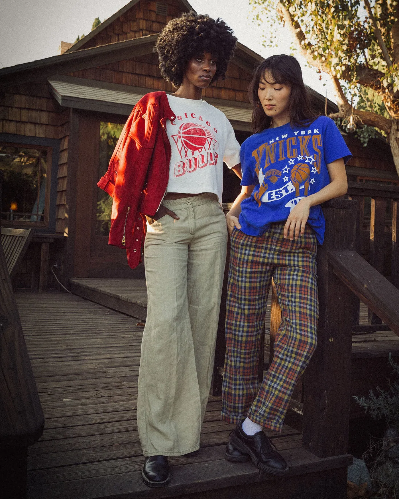 Women's Bulls Short Sleeve Mock Neck Crop Tee sold by Junk Food Clothing product image thumbnail 3
