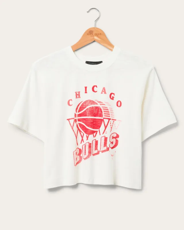 Women's Bulls Short Sleeve Mock Neck Crop Tee sold by Junk Food Clothing