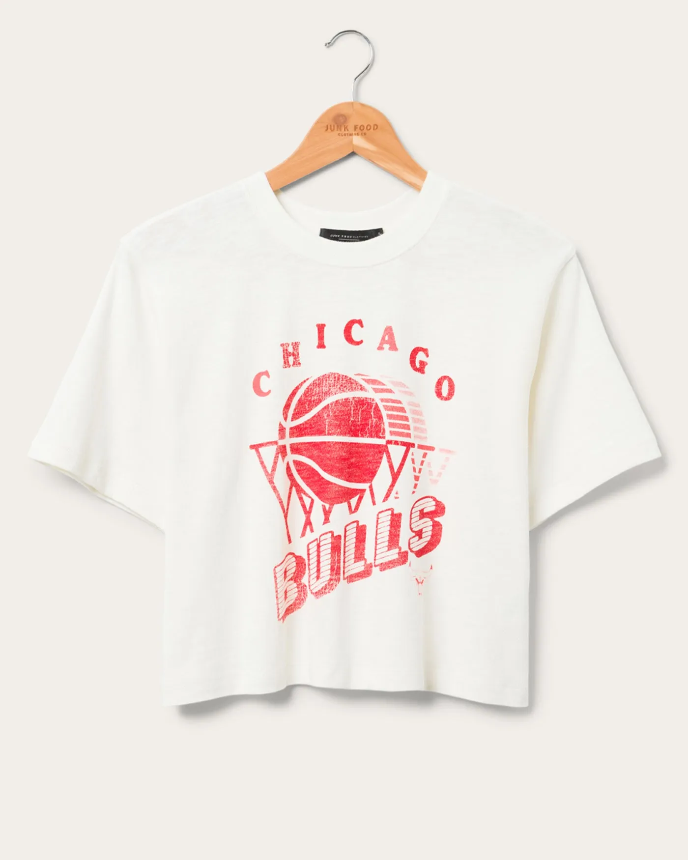 Women's Bulls Short Sleeve Mock Neck Crop Tee sold by Junk Food Clothing