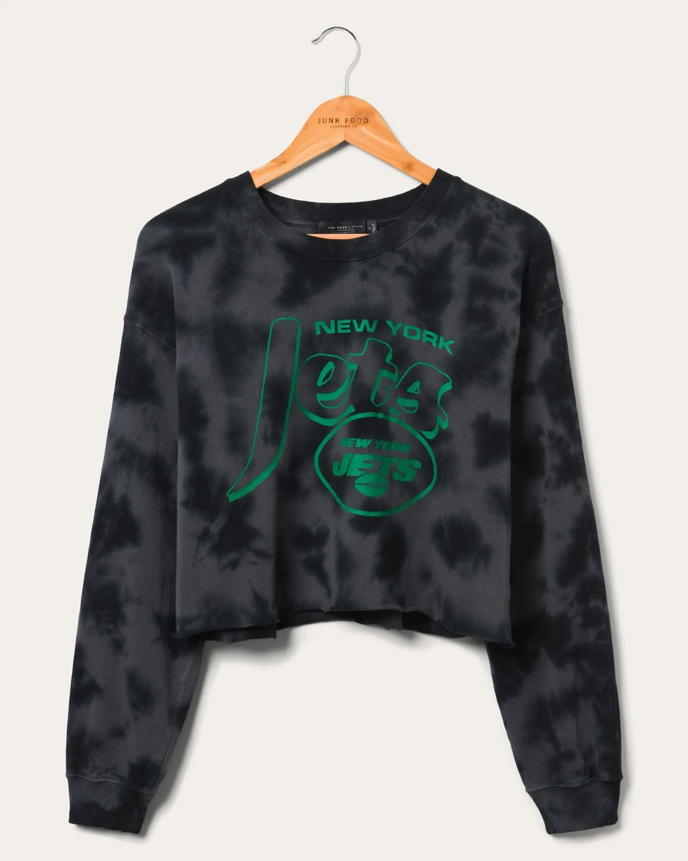 Women's Jets Long Sleeve Loose Knit Crop sold by Junk Food Clothing