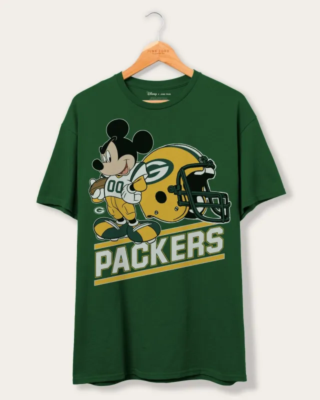 Packers Disney Mickey Came to Play Tee sold by Junk Food Clothing