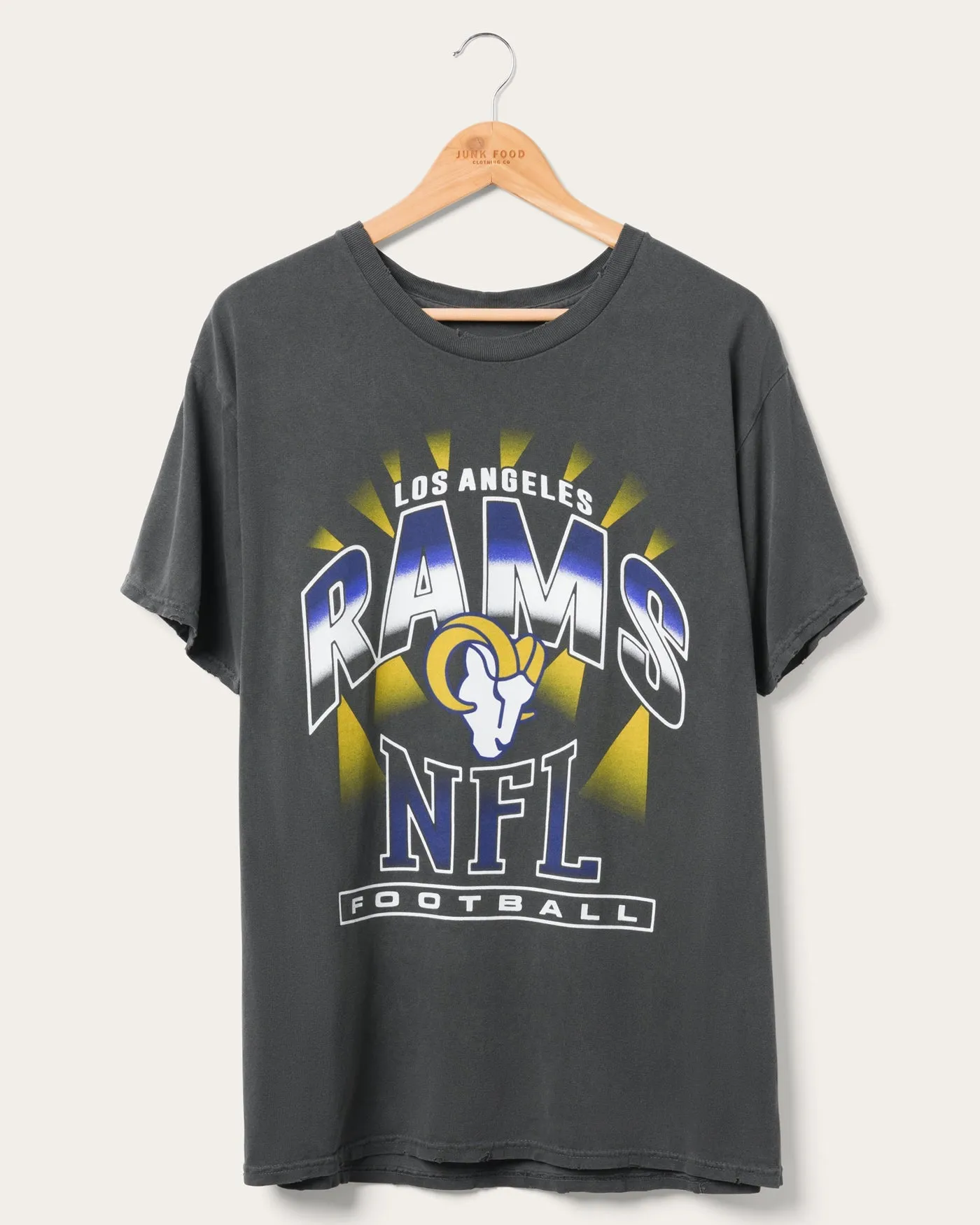 Los Angeles Rams Chrome Flea Market Tee sold by Junk Food Clothing