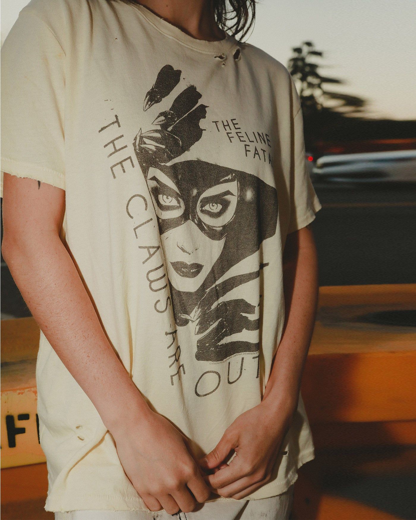 Women's CATWOMAN™ Claws Out Vintage Destroy Tee sold by Junk Food Clothing product image thumbnail 2