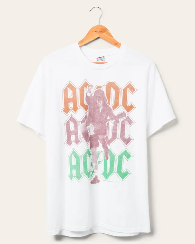 AC/DC Triple Color Logo Flea Market Tee sold by Junk Food Clothing