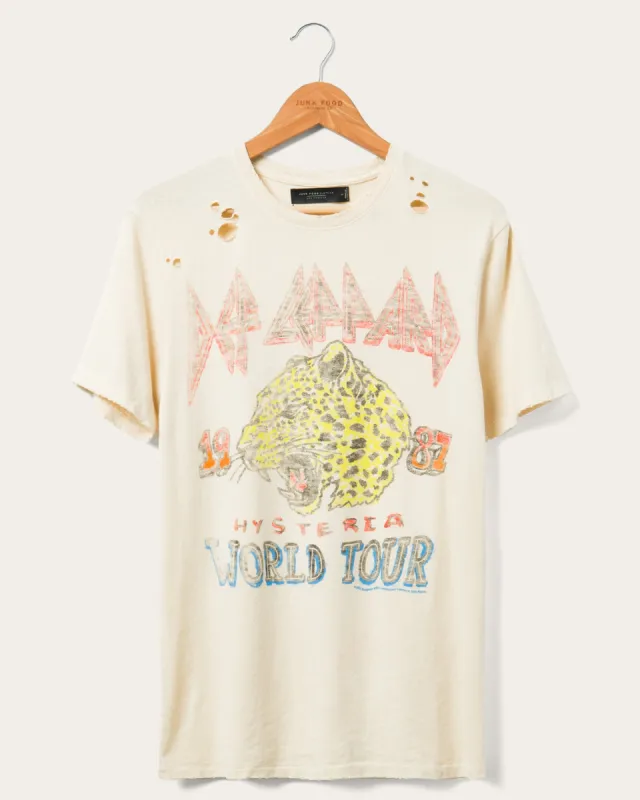 Def Leppard Hysteria Vintage Destroy Tee sold by Junk Food Clothing