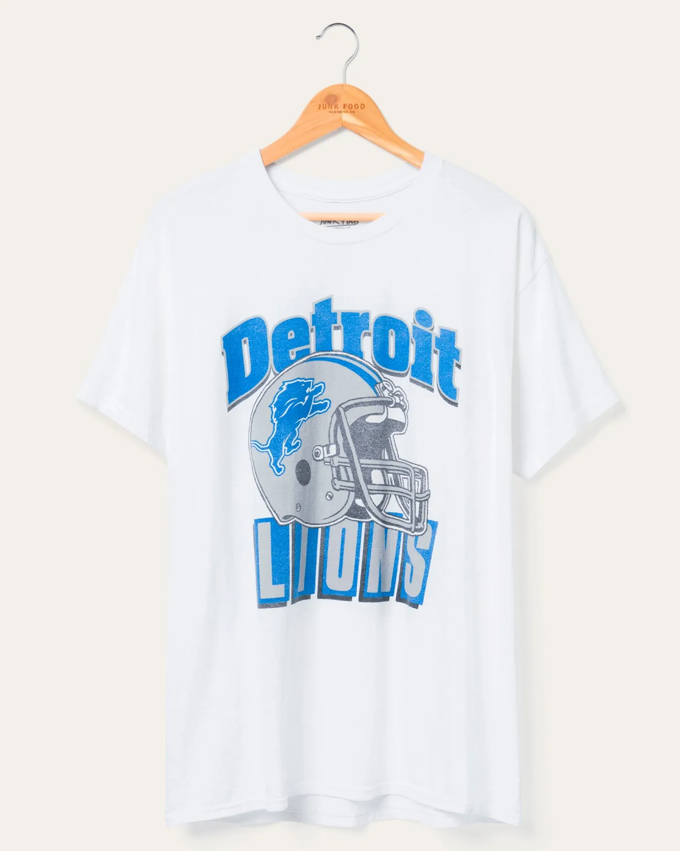 Detroit Lions Throwback Helmet Flea Market Tee sold by Junk Food Clothing