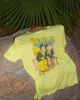 Women's The Beatles Neon Cartoon Vintage Tissue Tee sold by Junk Food Clothing