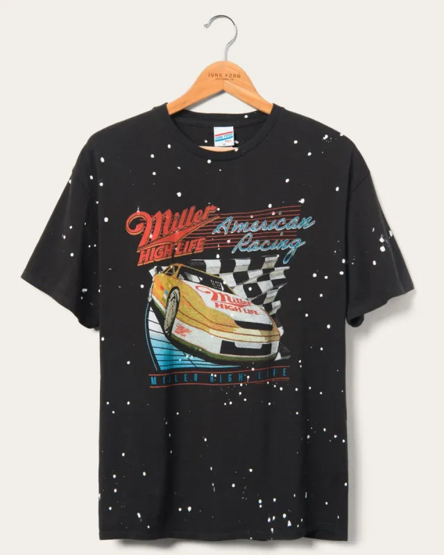Miller High Life Racing Splatter Flea Market Tee sold by Junk Food Clothing