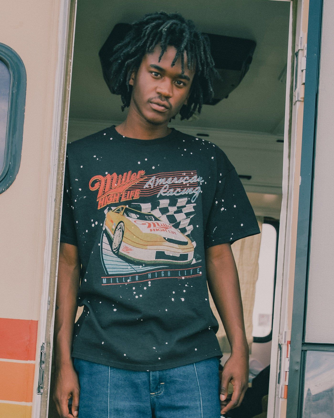 Miller High Life Racing Splatter Flea Market Tee sold by Junk Food Clothing product image thumbnail 2