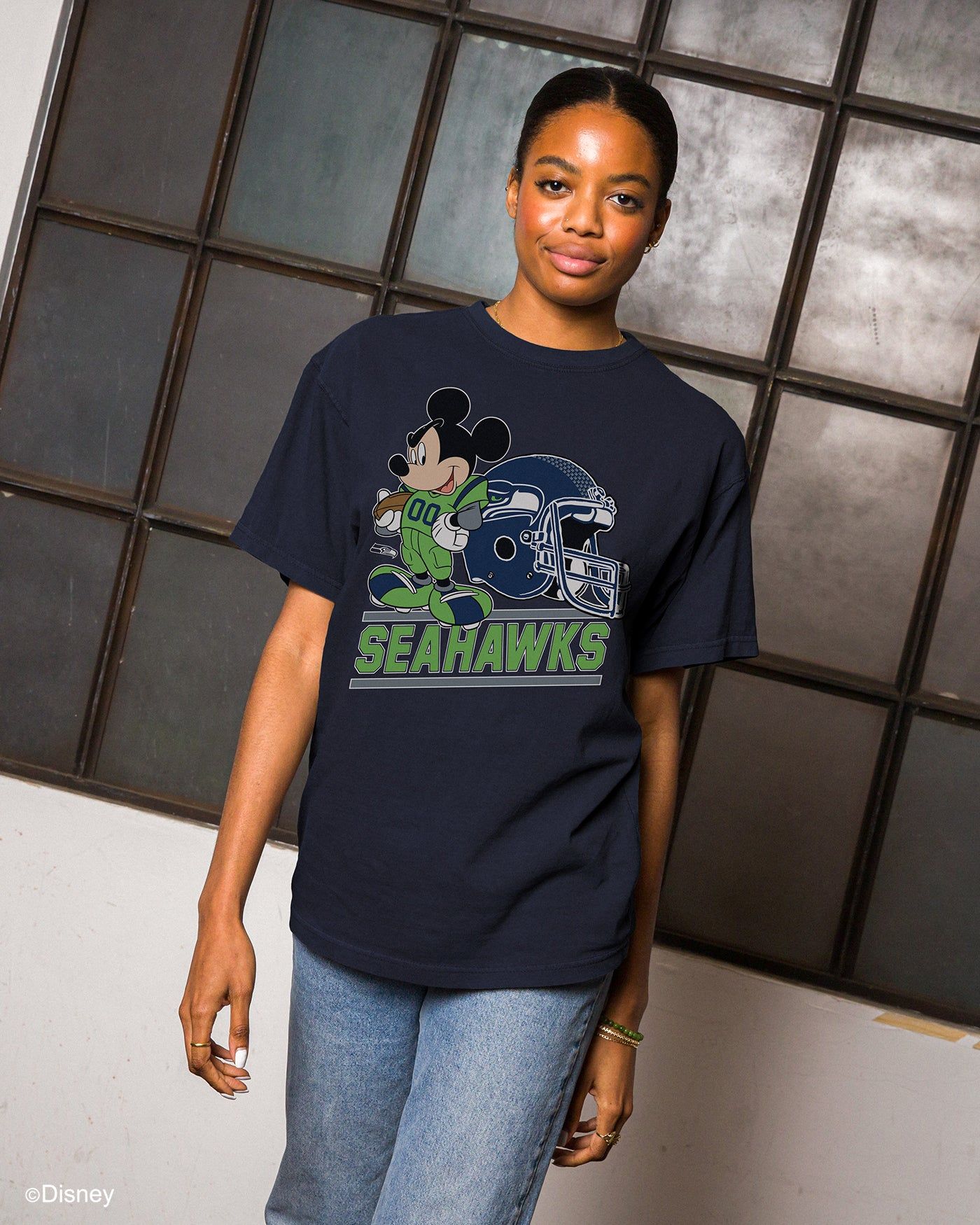 Seahawks Disney Mickey Came to Play Fan Tee sold by Junk Food Clothing product image thumbnail 2