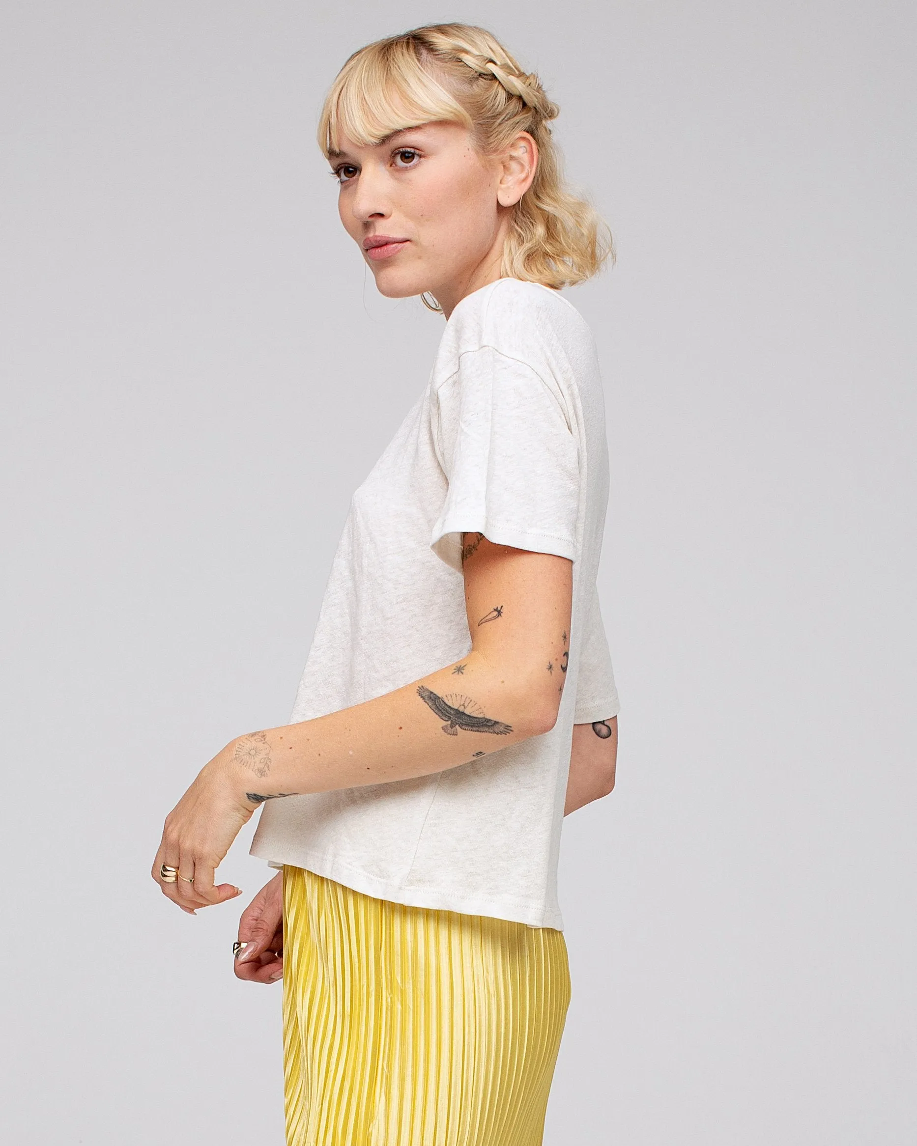 Women's Linen Crop Tee sold by Junk Food Clothing product image thumbnail 2