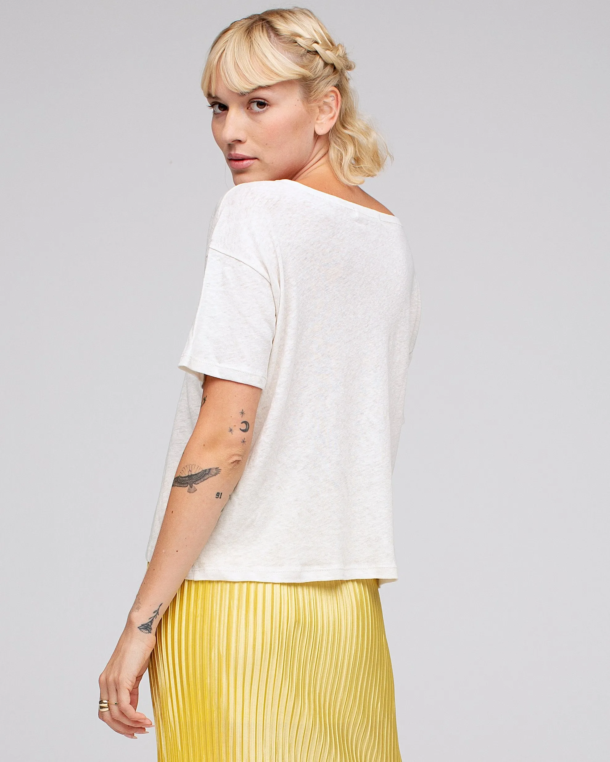 Women's Linen Crop Tee sold by Junk Food Clothing product image thumbnail 3