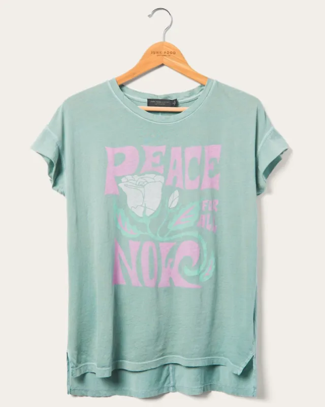 Women's Peace Now Easy Tee sold by Junk Food Clothing